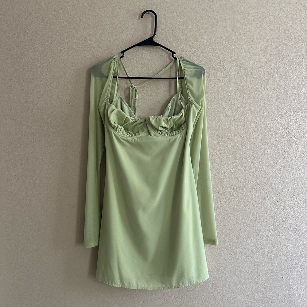 Princess Polly Light Green Mini Dress